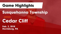 Susquehanna Township  vs Cedar Cliff Game Highlights - Feb. 2, 2018