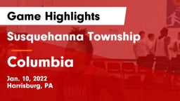 Susquehanna Township  vs Columbia  Game Highlights - Jan. 10, 2022