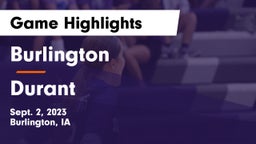 Burlington  vs Durant  Game Highlights - Sept. 2, 2023