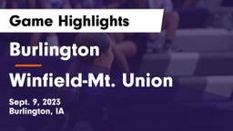 Burlington  vs Winfield-Mt. Union  Game Highlights - Sept. 9, 2023