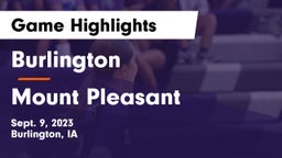 Burlington  vs Mount Pleasant  Game Highlights - Sept. 9, 2023