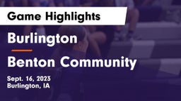 Burlington  vs Benton Community Game Highlights - Sept. 16, 2023