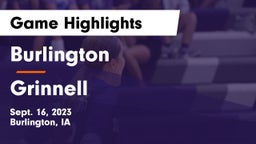 Burlington  vs Grinnell  Game Highlights - Sept. 16, 2023