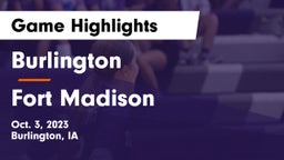 Burlington  vs Fort Madison  Game Highlights - Oct. 3, 2023