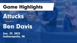 Attucks  vs Ben Davis  Game Highlights - Jan. 29, 2022