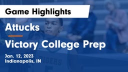 Attucks  vs Victory College Prep Game Highlights - Jan. 12, 2023