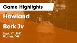 Howland  vs Berk Jv Game Highlights - Sept. 17, 2022