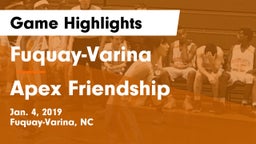 Fuquay-Varina  vs Apex Friendship  Game Highlights - Jan. 4, 2019