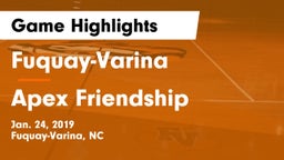 Fuquay-Varina  vs Apex Friendship  Game Highlights - Jan. 24, 2019