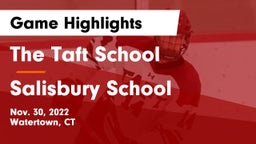 The Taft School vs Salisbury School Game Highlights - Nov. 30, 2022