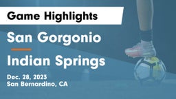 San Gorgonio  vs Indian Springs  Game Highlights - Dec. 28, 2023