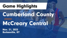 Cumberland County  vs McCreary Central  Game Highlights - Nov. 21, 2023