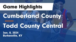 Cumberland County  vs Todd County Central  Game Highlights - Jan. 8, 2024