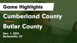 Cumberland County  vs Butler County  Game Highlights - Dec. 1, 2023