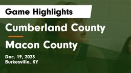 Cumberland County  vs Macon County  Game Highlights - Dec. 19, 2023