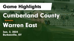 Cumberland County  vs Warren East  Game Highlights - Jan. 2, 2024