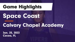 Space Coast  vs Calvary Chapel Academy Game Highlights - Jan. 25, 2022