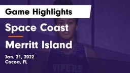Space Coast  vs Merritt Island Game Highlights - Jan. 21, 2022