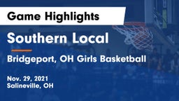 Southern Local  vs Bridgeport, OH Girls Basketball Game Highlights - Nov. 29, 2021