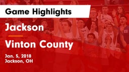 Jackson  vs Vinton County  Game Highlights - Jan. 5, 2018