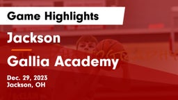 Jackson  vs Gallia Academy Game Highlights - Dec. 29, 2023