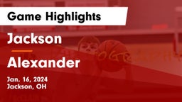 Jackson  vs Alexander  Game Highlights - Jan. 16, 2024