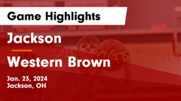Jackson  vs Western Brown  Game Highlights - Jan. 23, 2024