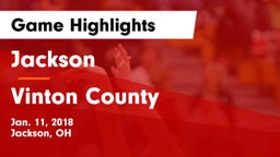 Jackson  vs Vinton County  Game Highlights - Jan. 11, 2018