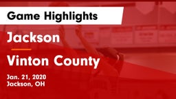 Jackson  vs Vinton County  Game Highlights - Jan. 21, 2020