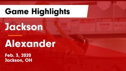 Jackson  vs Alexander  Game Highlights - Feb. 3, 2020