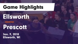 Ellsworth  vs Prescott  Game Highlights - Jan. 9, 2018