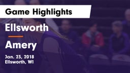 Ellsworth  vs Amery  Game Highlights - Jan. 23, 2018