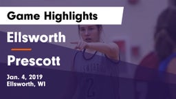 Ellsworth  vs Prescott  Game Highlights - Jan. 4, 2019