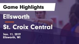 Ellsworth  vs St. Croix Central  Game Highlights - Jan. 11, 2019