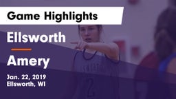 Ellsworth  vs Amery  Game Highlights - Jan. 22, 2019