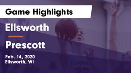 Ellsworth  vs Prescott  Game Highlights - Feb. 14, 2020