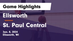 Ellsworth  vs St. Paul Central  Game Highlights - Jan. 8, 2024