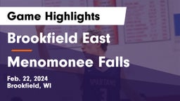 Brookfield East  vs Menomonee Falls  Game Highlights - Feb. 22, 2024