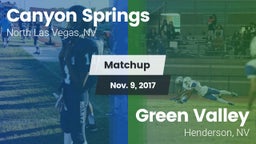 Matchup: Canyon Springs High vs. Green Valley  2017