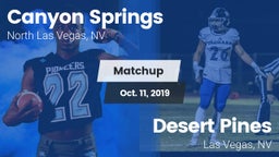 Matchup: Canyon Springs High vs. Desert Pines  2019
