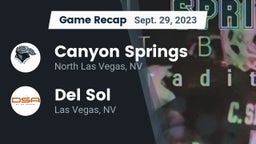 Recap: Canyon Springs  vs. Del Sol  2023