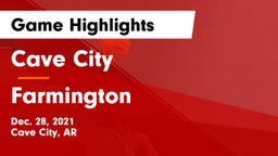 Cave City  vs Farmington  Game Highlights - Dec. 28, 2021