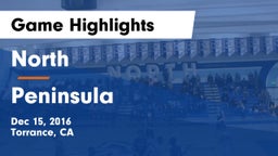 North  vs  Peninsula  Game Highlights - Dec 15, 2016