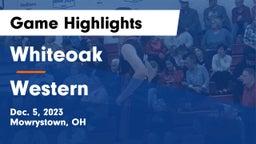 Whiteoak  vs Western  Game Highlights - Dec. 5, 2023