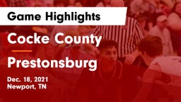 Cocke County  vs Prestonsburg  Game Highlights - Dec. 18, 2021