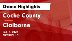 Cocke County  vs Claiborne  Game Highlights - Feb. 4, 2022
