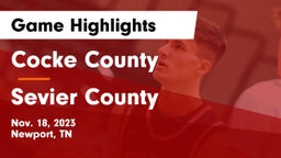 Cocke County  vs Sevier County  Game Highlights - Nov. 18, 2023