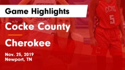 Cocke County  vs Cherokee  Game Highlights - Nov. 25, 2019