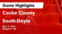 Cocke County  vs South-Doyle  Game Highlights - Dec. 3, 2019