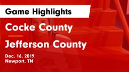 Cocke County  vs Jefferson County  Game Highlights - Dec. 16, 2019